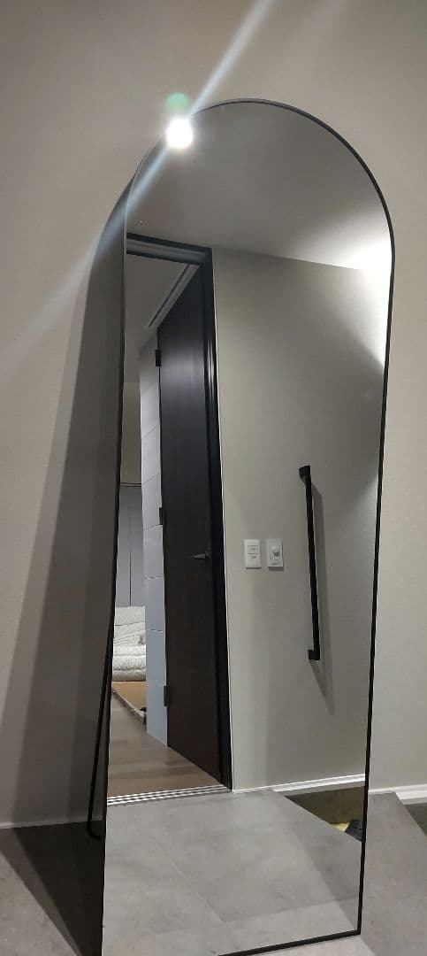 全身鏡　姿見　アーチ型　 黒色 ブラック　180✕60cm　購入価格16990円