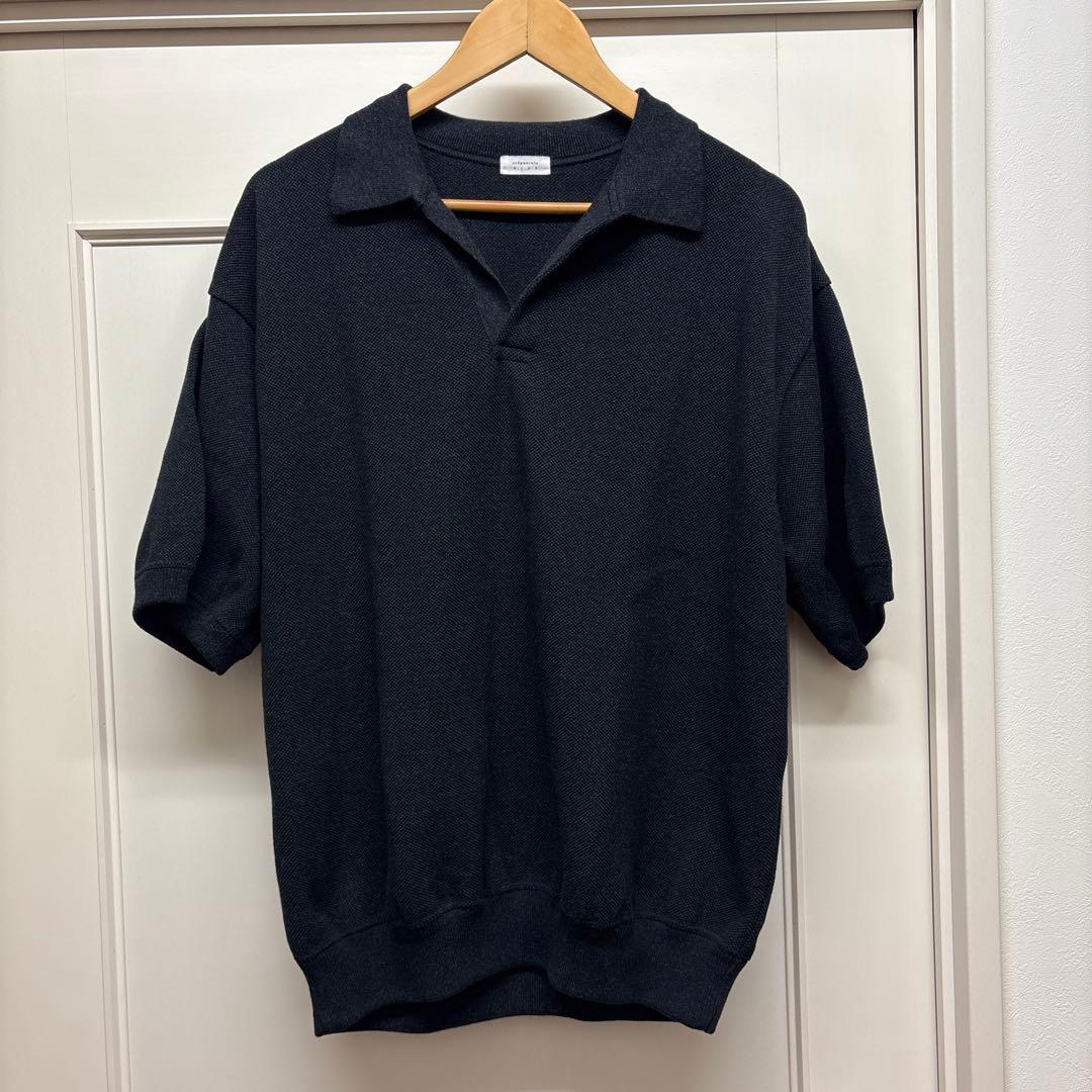 crepuscule Moss Stitch Polo サイズ1 ブラック