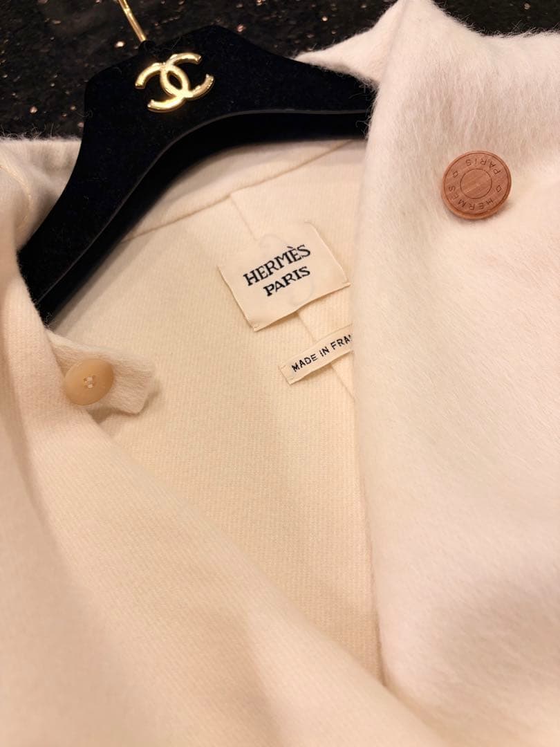 【入手困難・超希少】HERMÈS エルメス　ウール•カシミヤ極上コート仏製 38