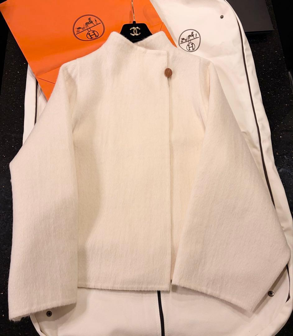 【入手困難・超希少】HERMÈS エルメス　ウール•カシミヤ極上コート仏製 38