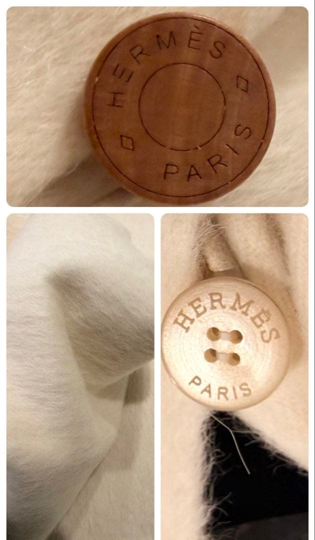【入手困難・超希少】HERMÈS エルメス　ウール•カシミヤ極上コート仏製 38