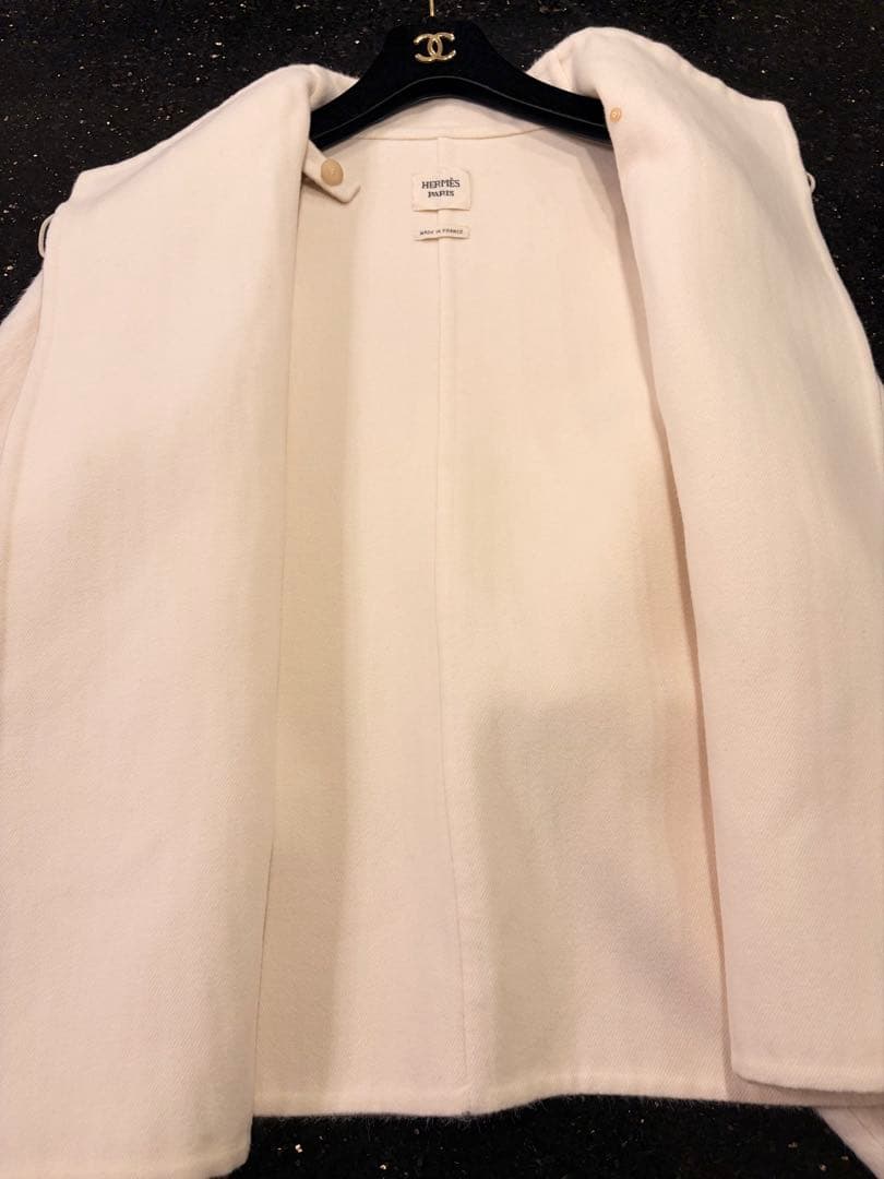 【入手困難・超希少】HERMÈS エルメス　ウール•カシミヤ極上コート仏製 38