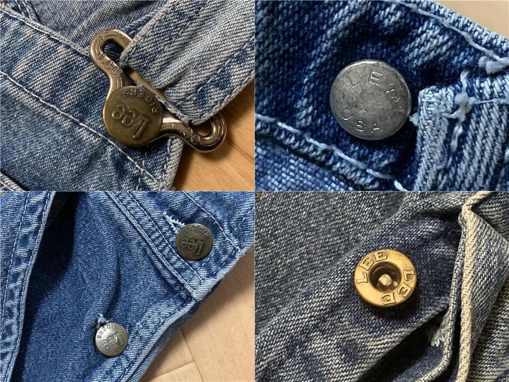 Lee 1970年☆ヴィンテージ オーバーオール☆リーデニム S~M アメリカ製