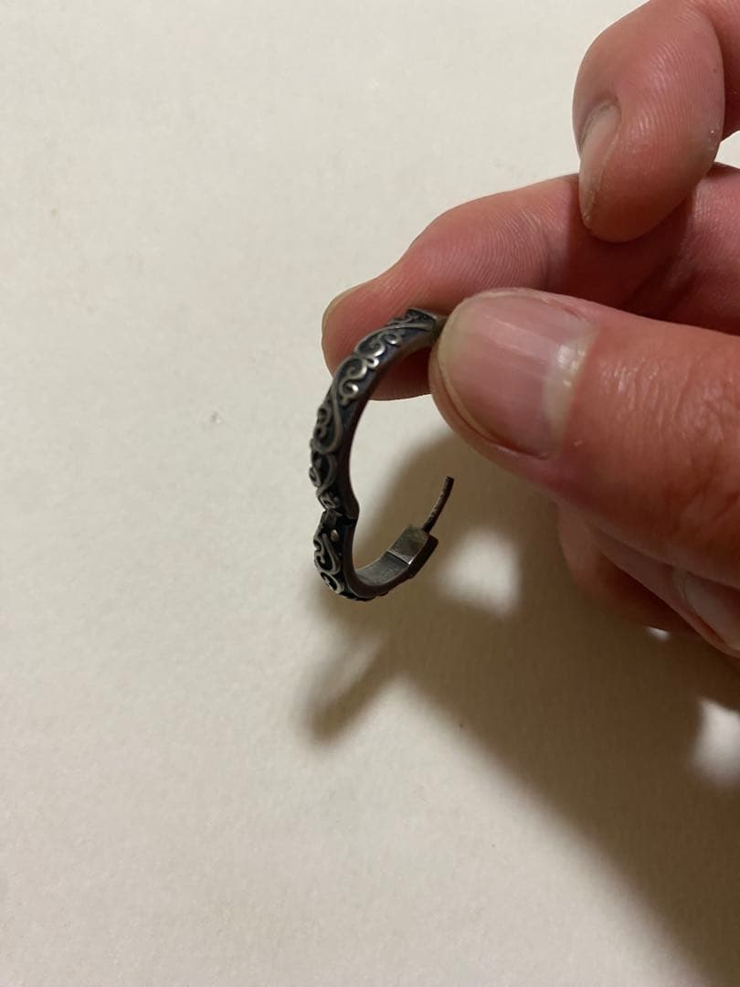 マルジェラ　シルバー フープピアス 片耳用