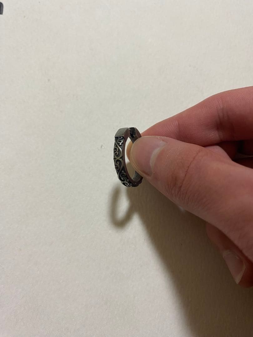 マルジェラ　シルバー フープピアス 片耳用