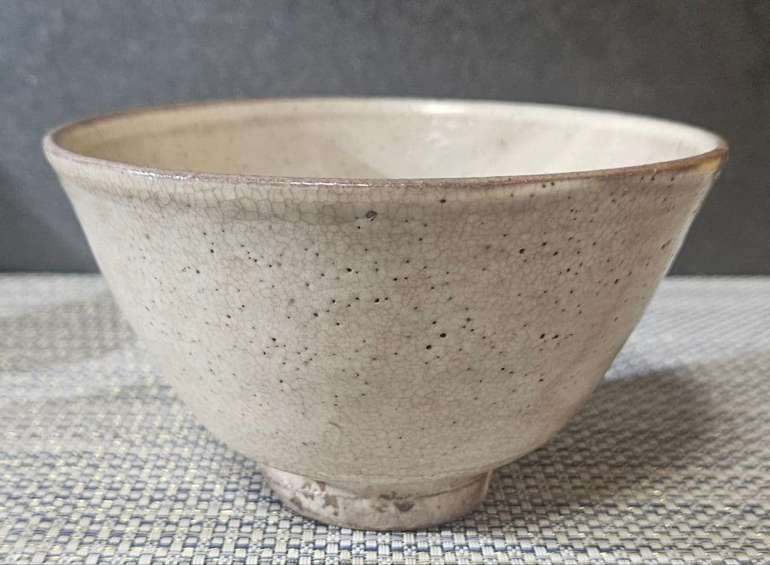 時代古作品❗】窯不詳　時代茶碗　李朝茶碗 高麗茶碗　奥高麗茶碗　粉引茶碗　茶道具