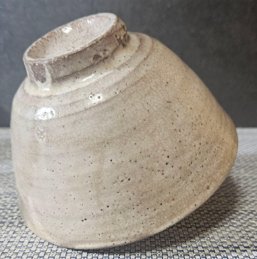 時代古作品❗】窯不詳　時代茶碗　李朝茶碗 高麗茶碗　奥高麗茶碗　粉引茶碗　茶道具