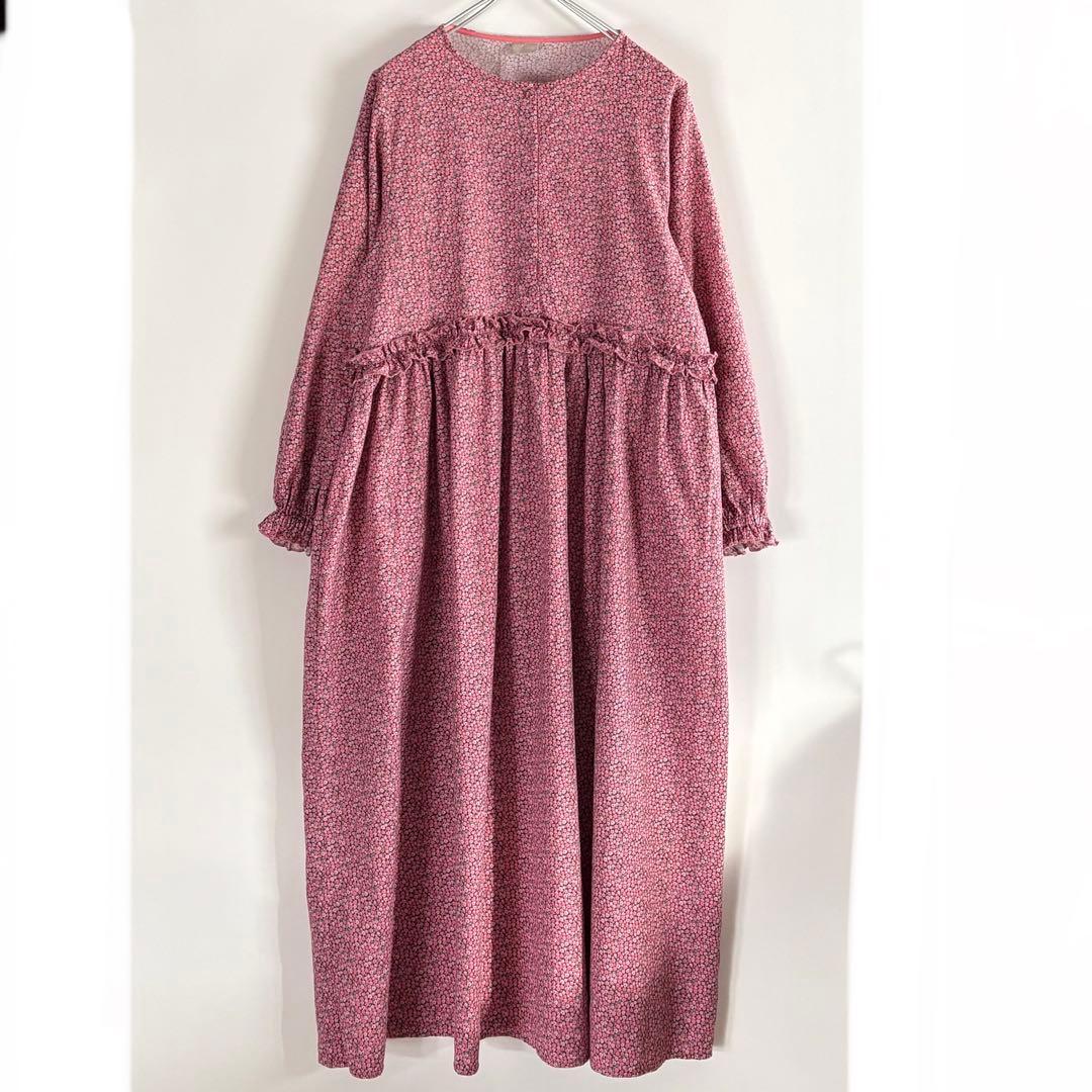 ツハル by ザマンサモスモス リバティ　PENNY柄 フリルワンピース