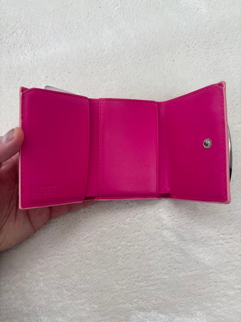 DIESEL ピンク 三つ折り財布