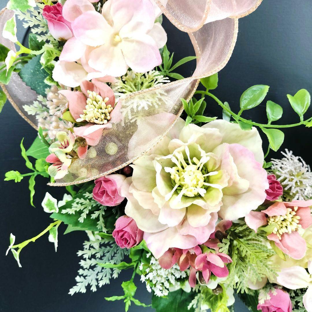 商品名【春陽】ゆきこ♥クリスマスローズのフラワーリース 春リース