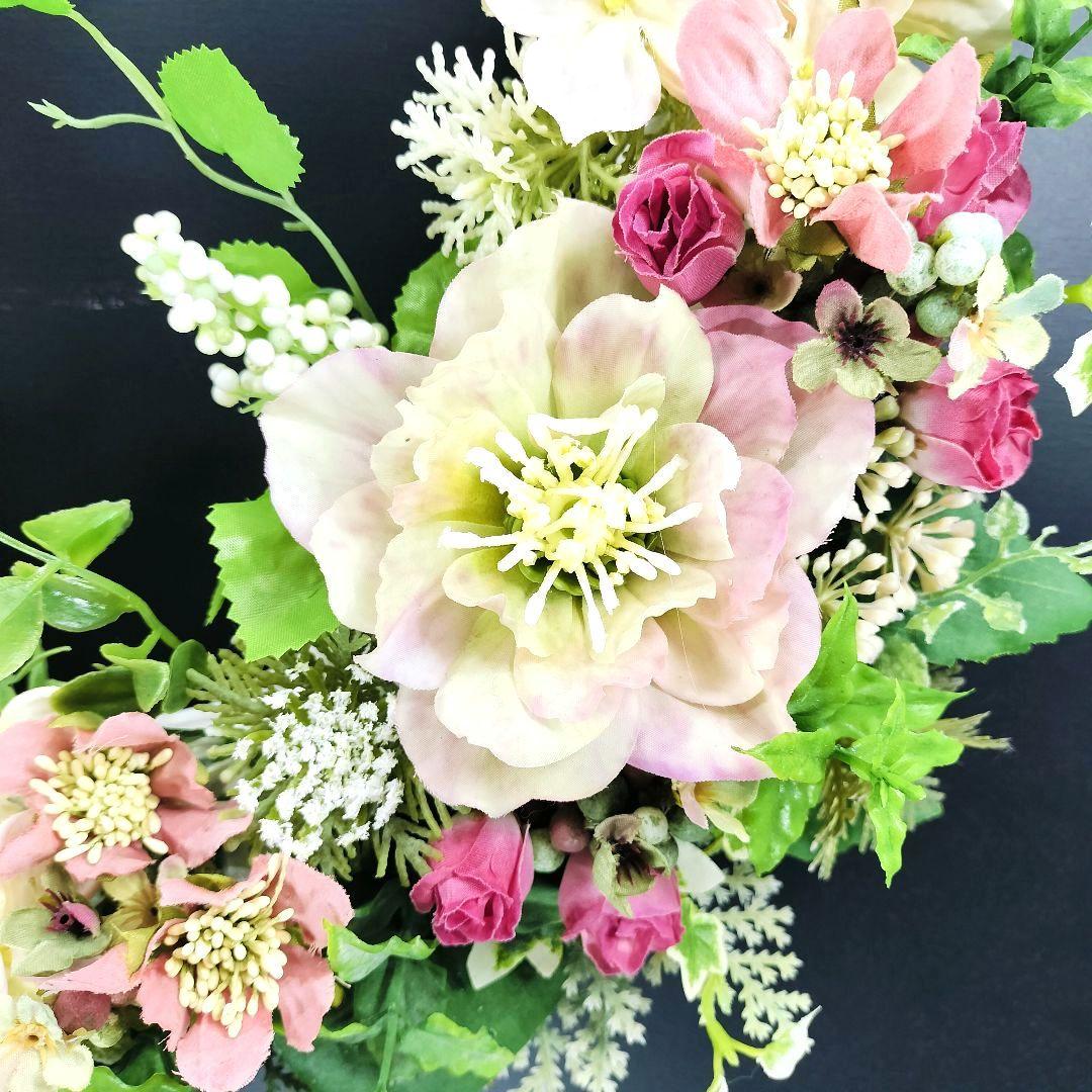 商品名【春陽】ゆきこ♥クリスマスローズのフラワーリース 春リース