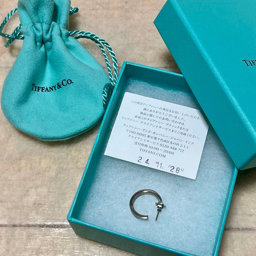 Tiffany & Co. フープピアス 1837 シルバー 片耳
