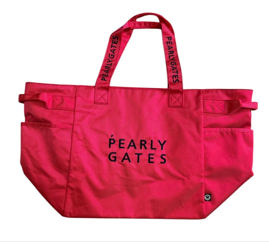 美品　パーリーゲイツ　ロッカーバッグ ゴルフ　大容量　内側総柄　濃ピンク