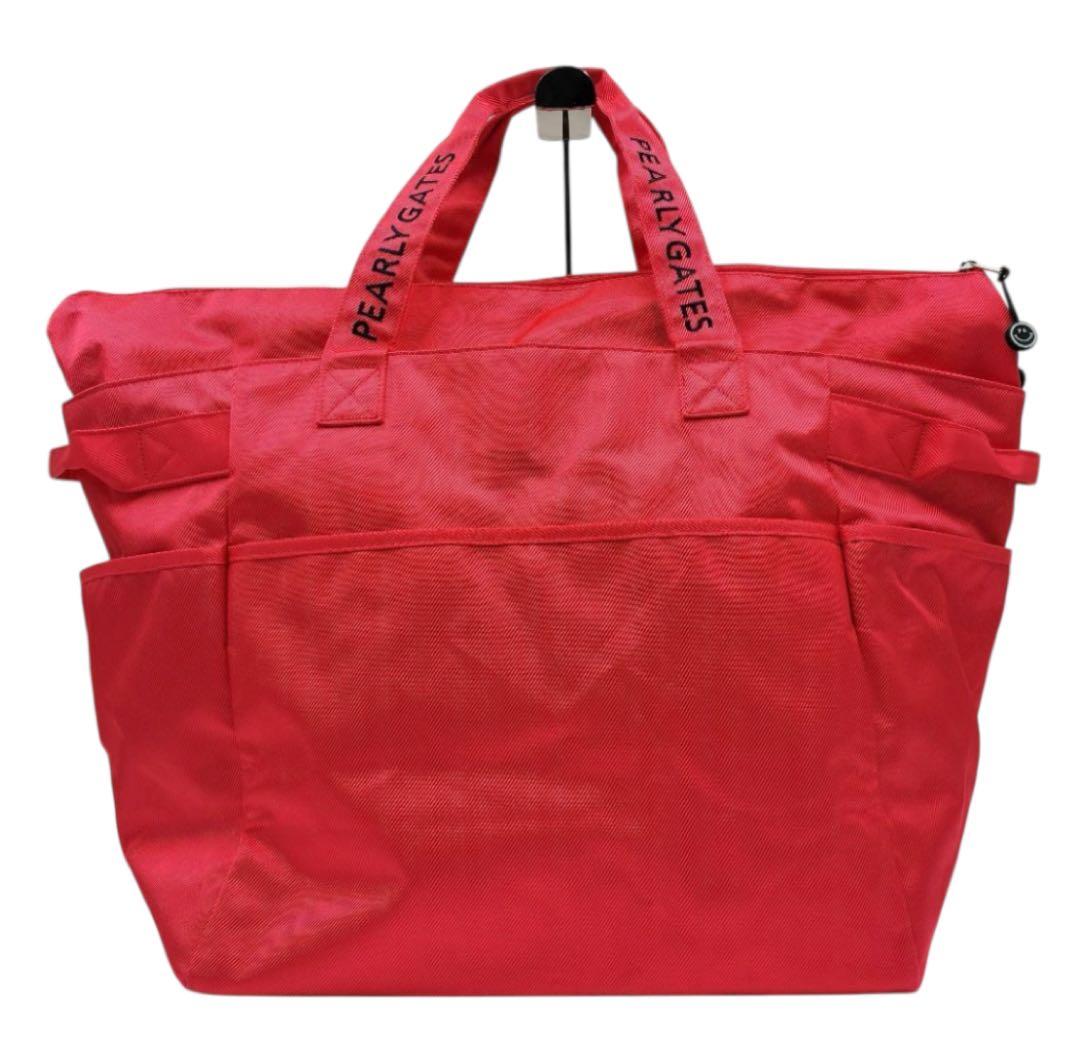 美品　パーリーゲイツ　ロッカーバッグ ゴルフ　大容量　内側総柄　濃ピンク