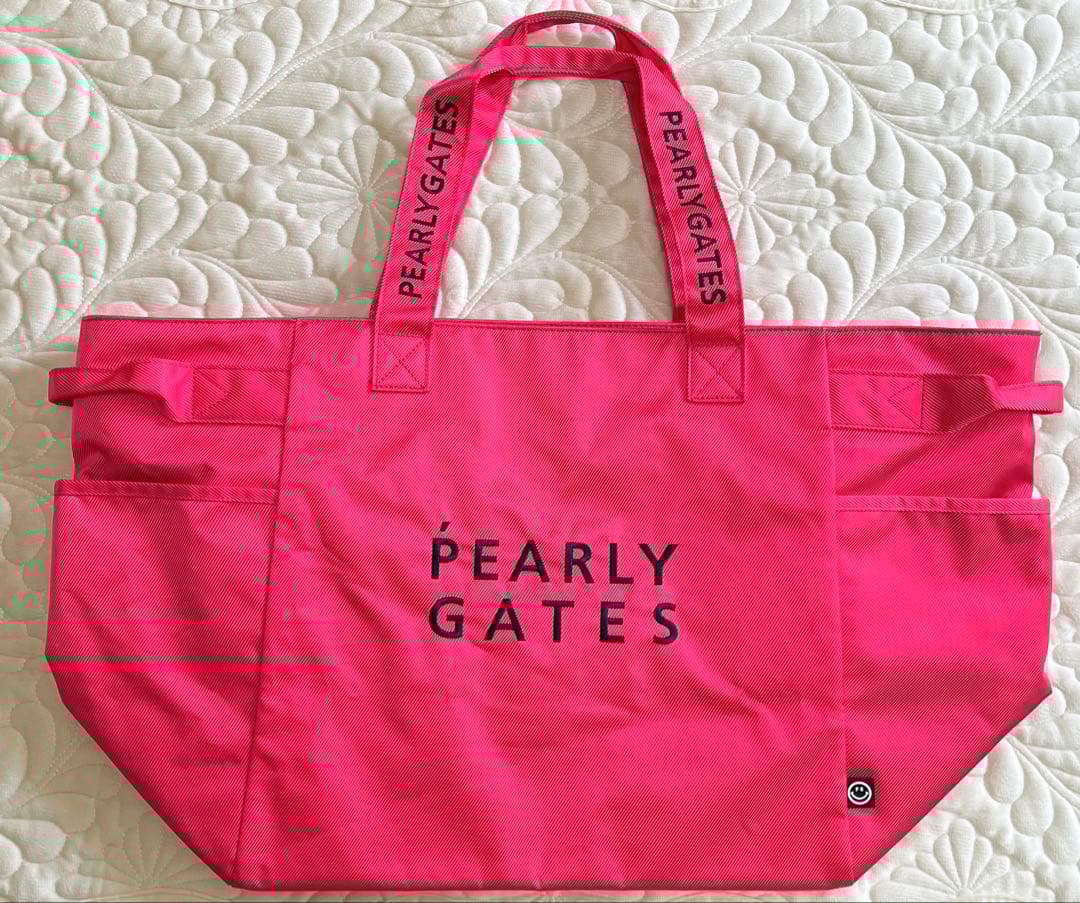 美品　パーリーゲイツ　ロッカーバッグ ゴルフ　大容量　内側総柄　濃ピンク