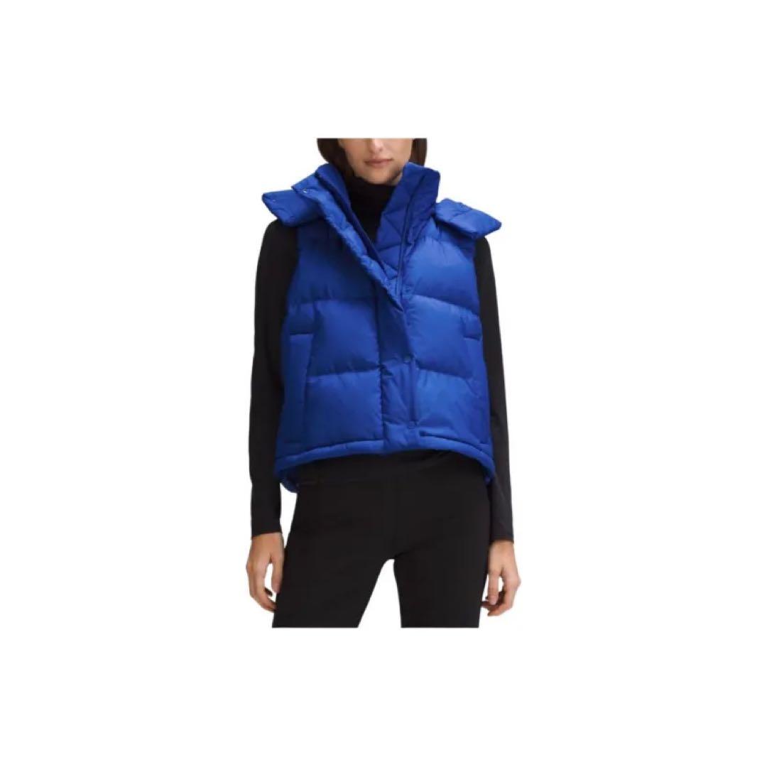 lululemon ルルレモン　ブラウン ダウンベスト フード付き 10