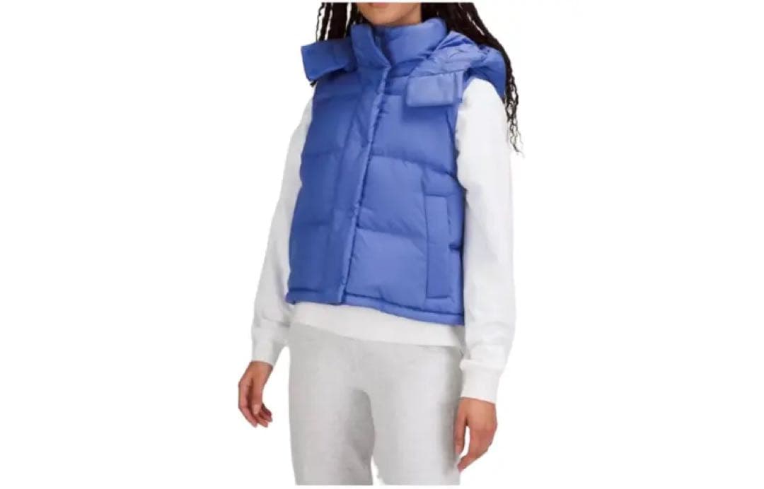 lululemon ルルレモン　ブラウン ダウンベスト フード付き 10