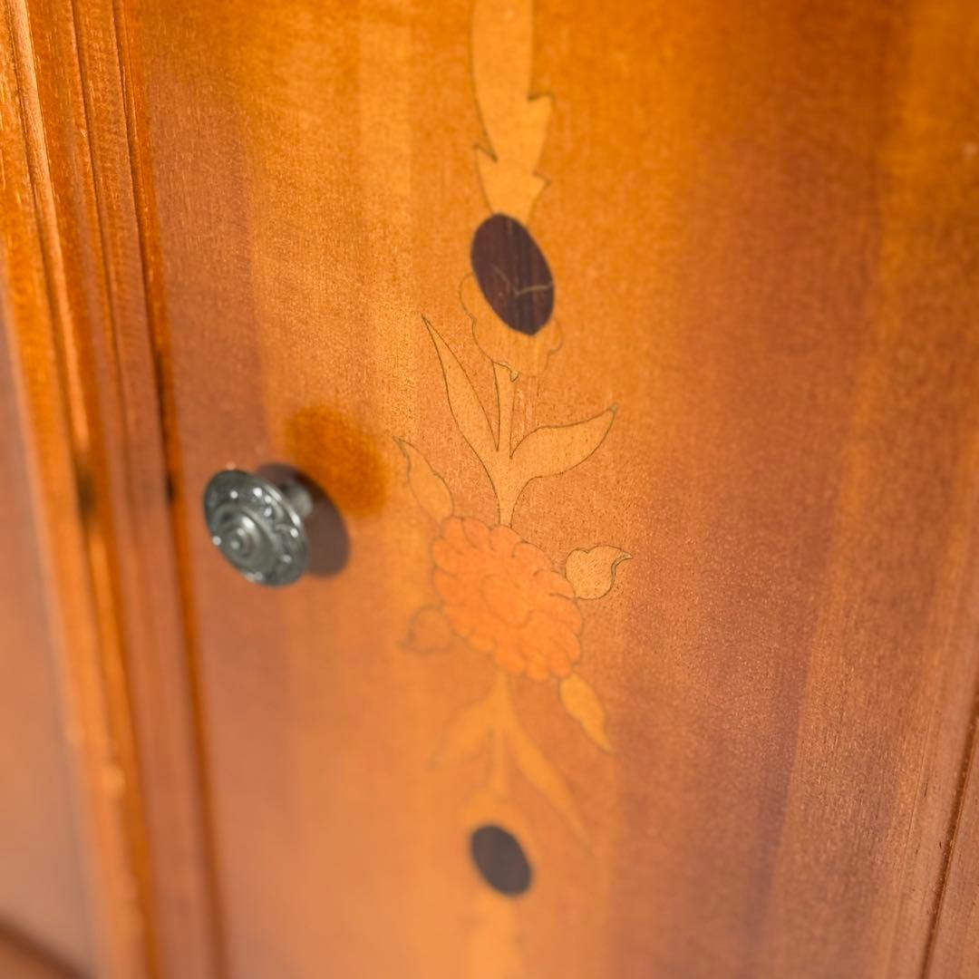 HR632 イタリア　象嵌細工　キャビネット コンソール レトロ