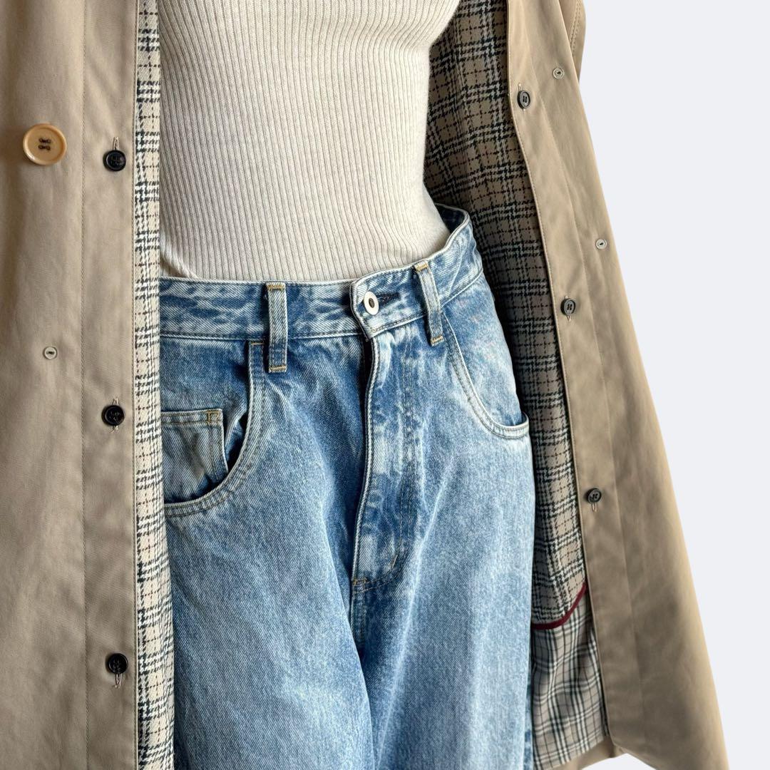 BURBERRY BLUE LABEL ベルト付きトレンチコート 40 ベージュ