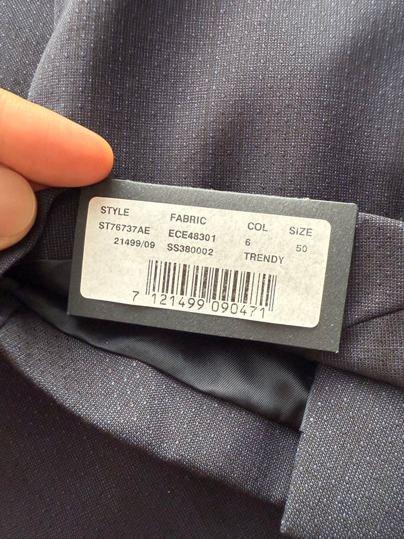 ※シャア 未使用 LARDINI ウールスーツ 50 ミッドナイトブルー