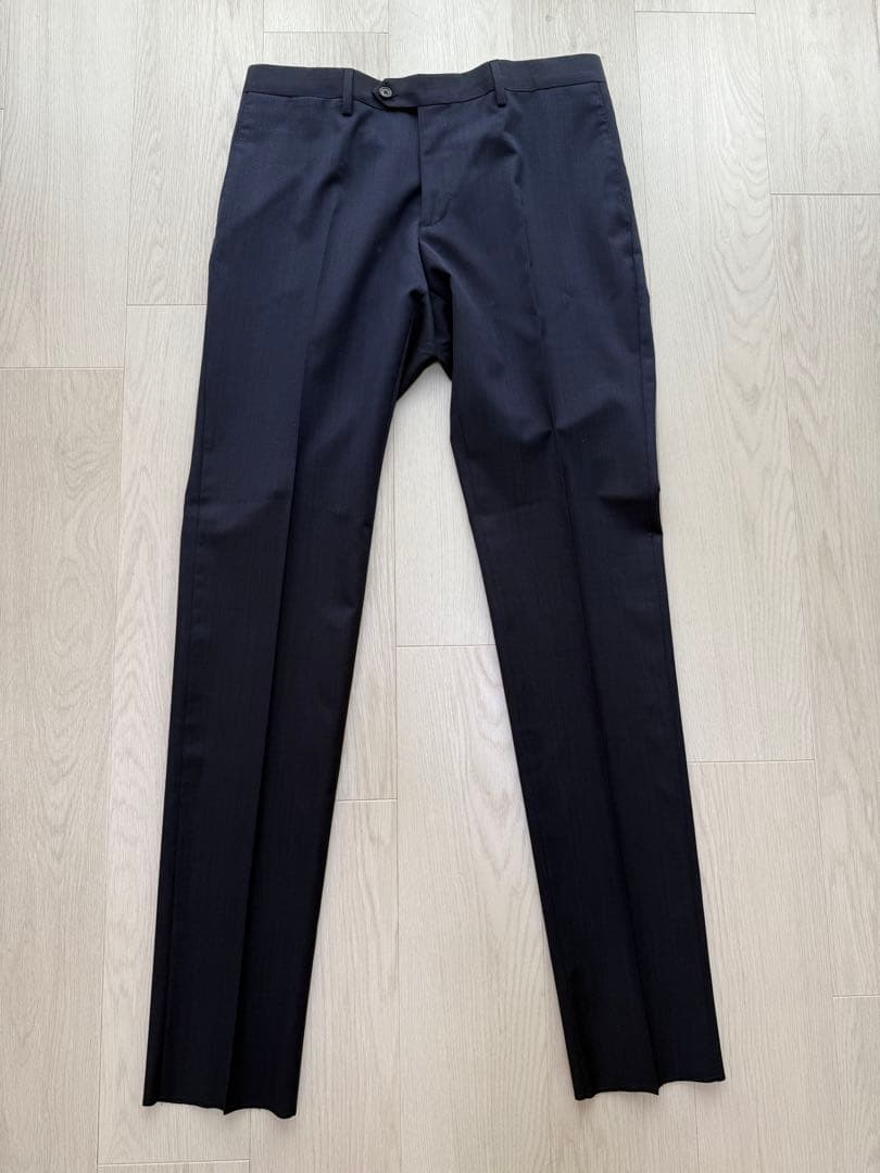 ※シャア 未使用 LARDINI ウールスーツ 50 ミッドナイトブルー