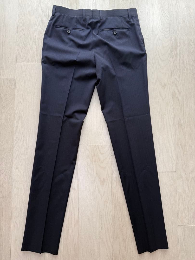 ※シャア 未使用 LARDINI ウールスーツ 50 ミッドナイトブルー