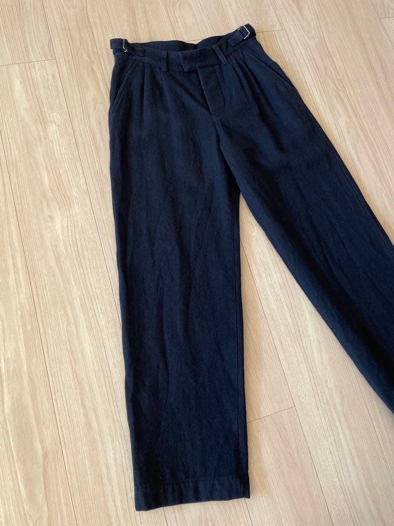 MHL. エムエイチエル マーガレットハウエル ツータックウールワイドパンツ