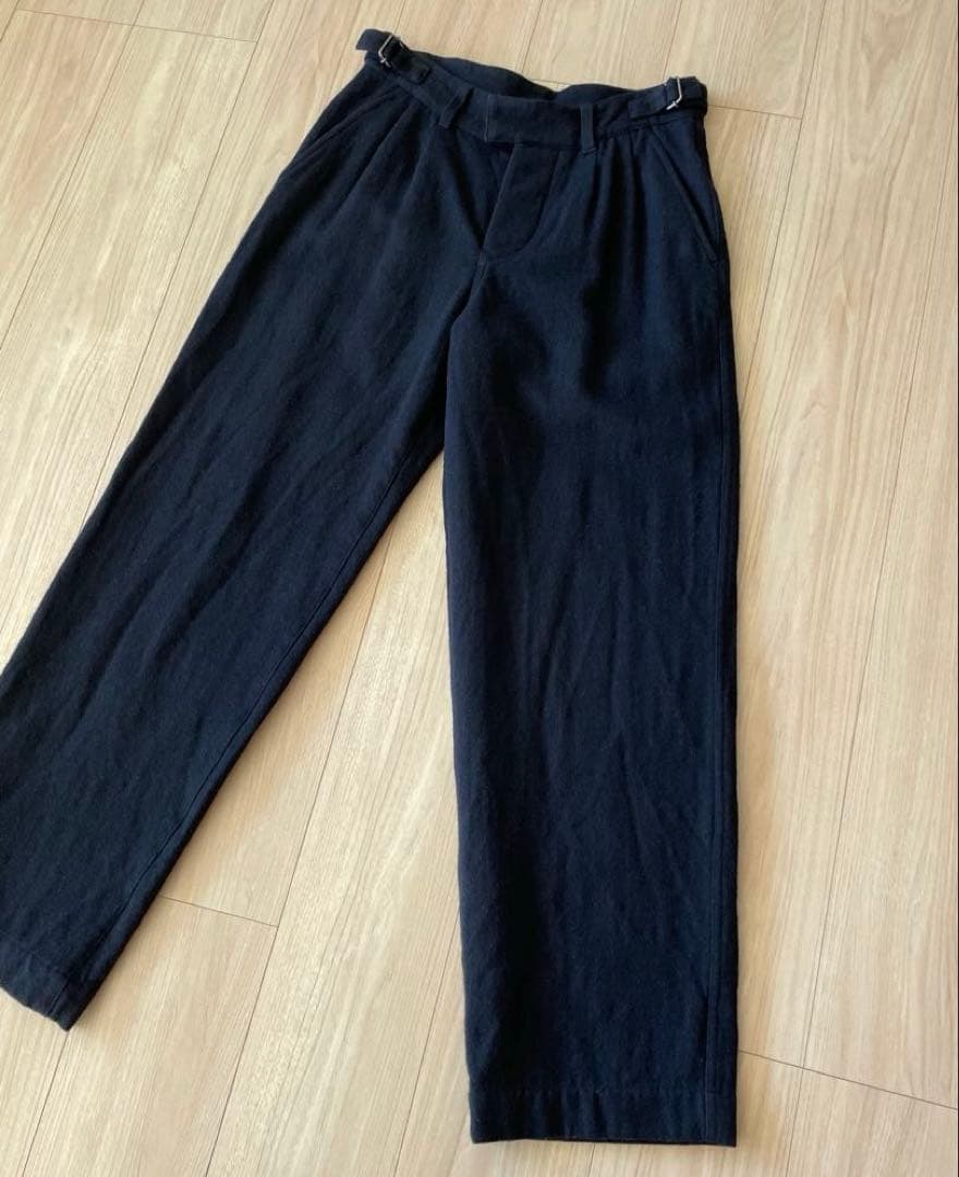 MHL. エムエイチエル マーガレットハウエル ツータックウールワイドパンツ