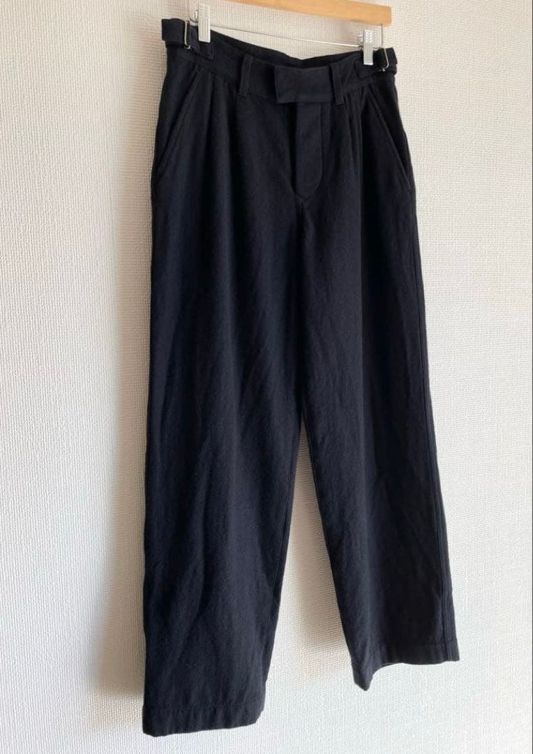 MHL. エムエイチエル マーガレットハウエル ツータックウールワイドパンツ