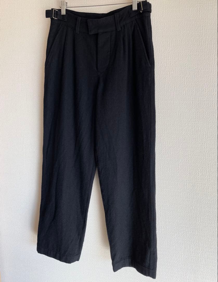 MHL. エムエイチエル マーガレットハウエル ツータックウールワイドパンツ