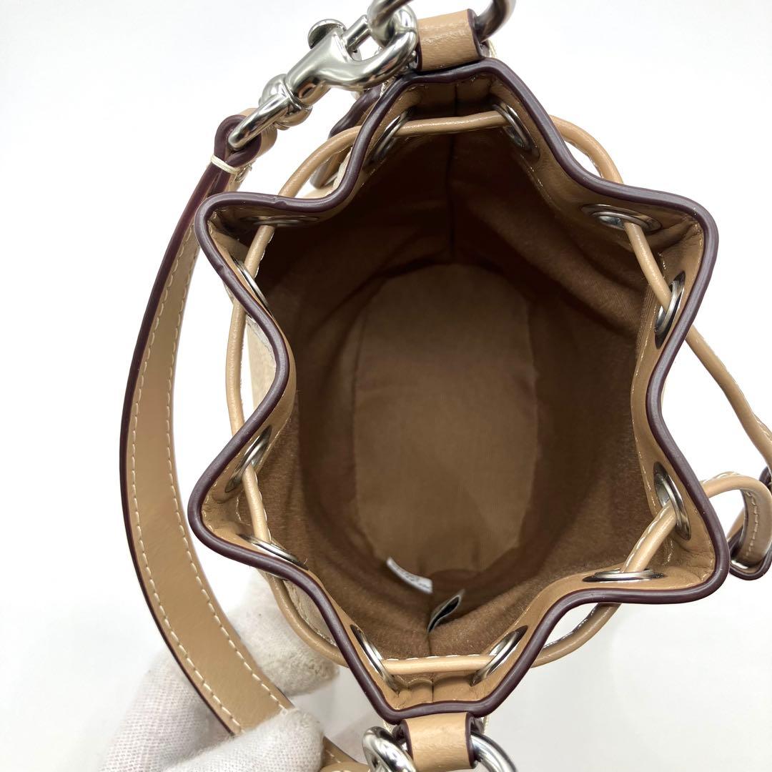 【美品】COACH コーチ ショルダーバッグ ハンドバッグ ミニバケット 巾着