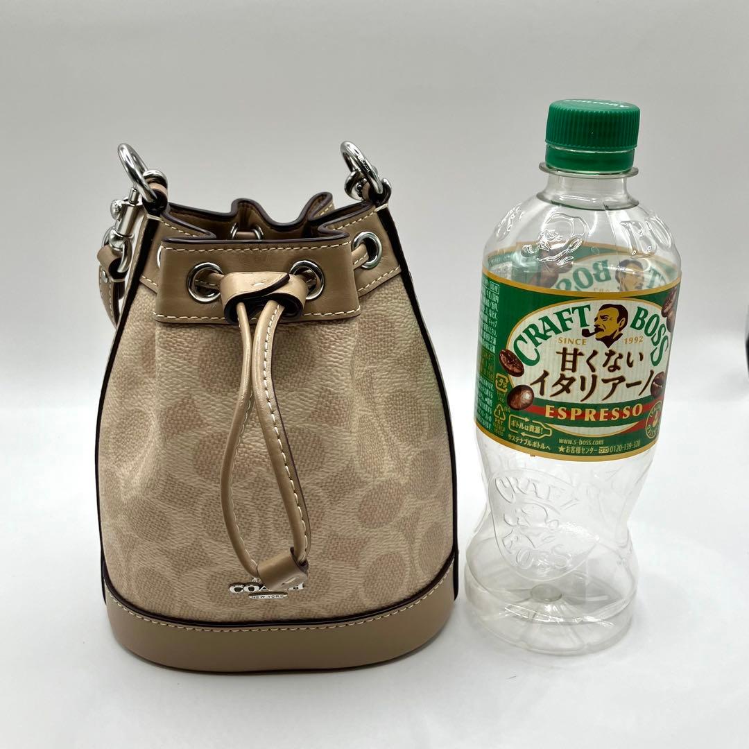 【美品】COACH コーチ ショルダーバッグ ハンドバッグ ミニバケット 巾着
