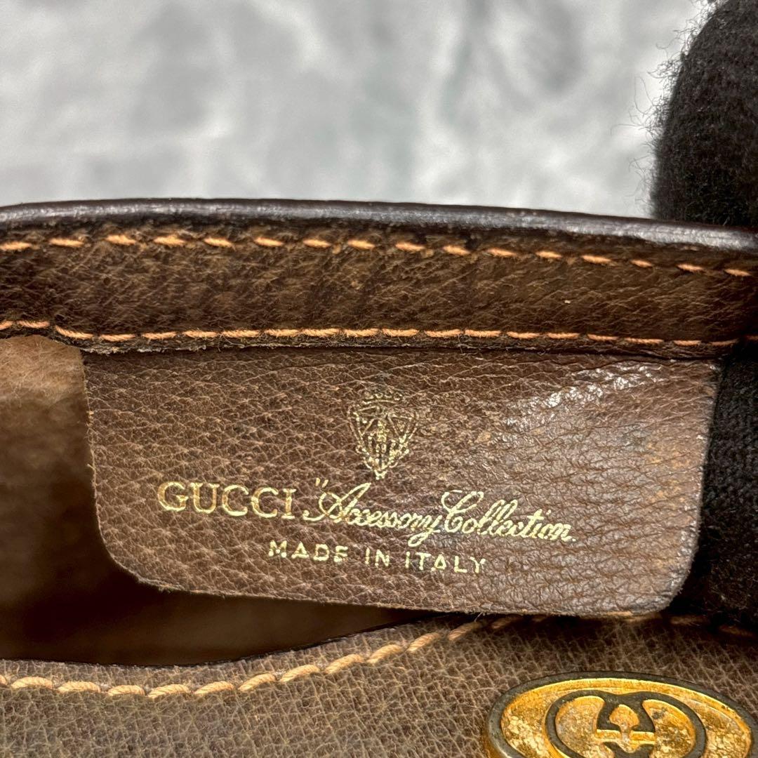 ✨美品✨GUCCI シェリーライン GG クラッチバッグ ブラウン レザー ロゴ