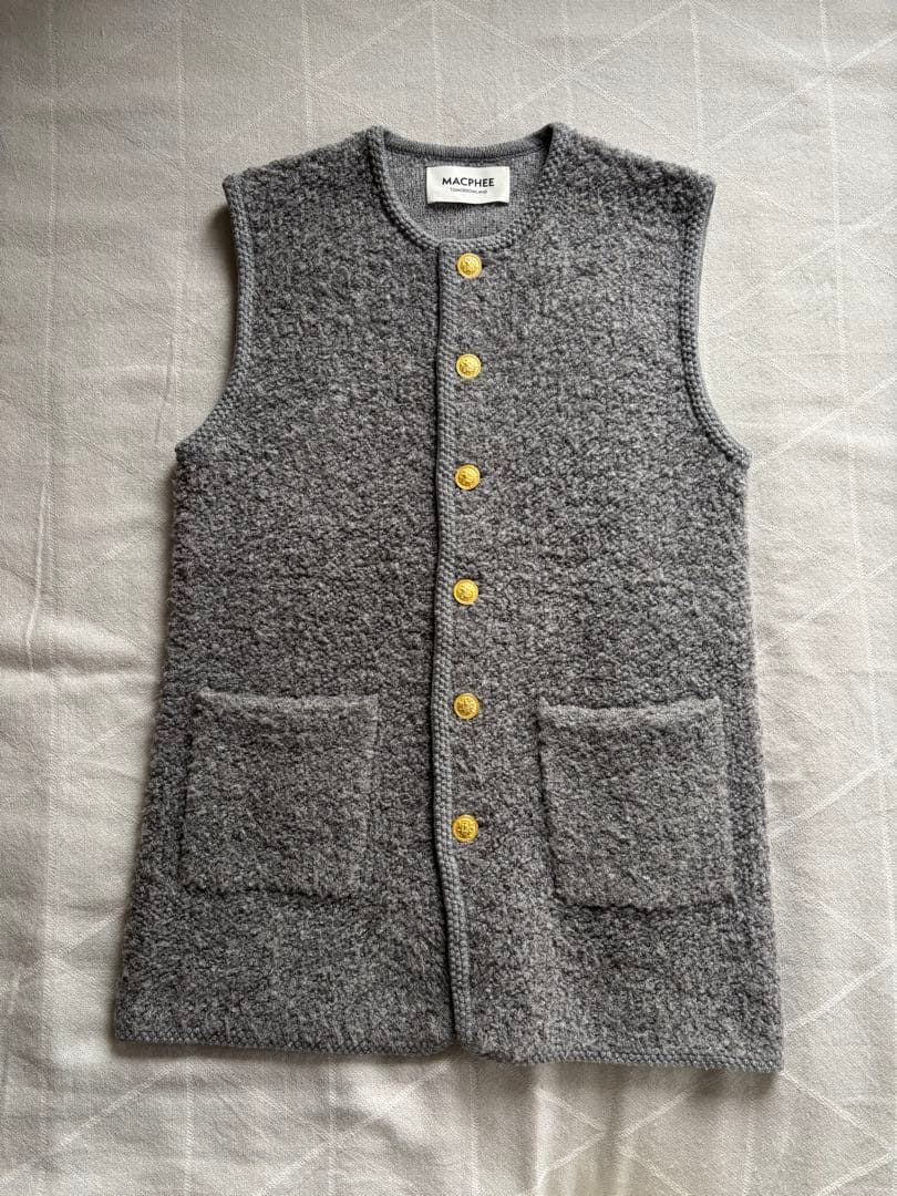 【28600円】試着のみ 今期トゥモローランドMACPHEEムートンロングジレ