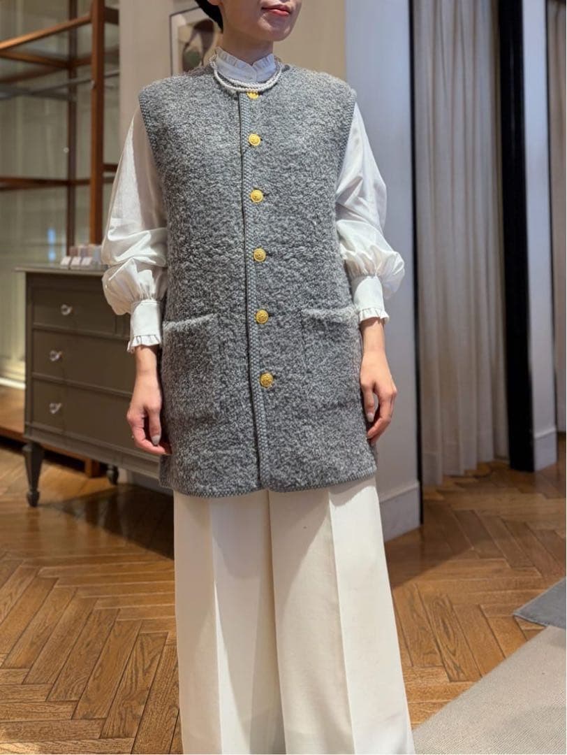 【28600円】試着のみ 今期トゥモローランドMACPHEEムートンロングジレ