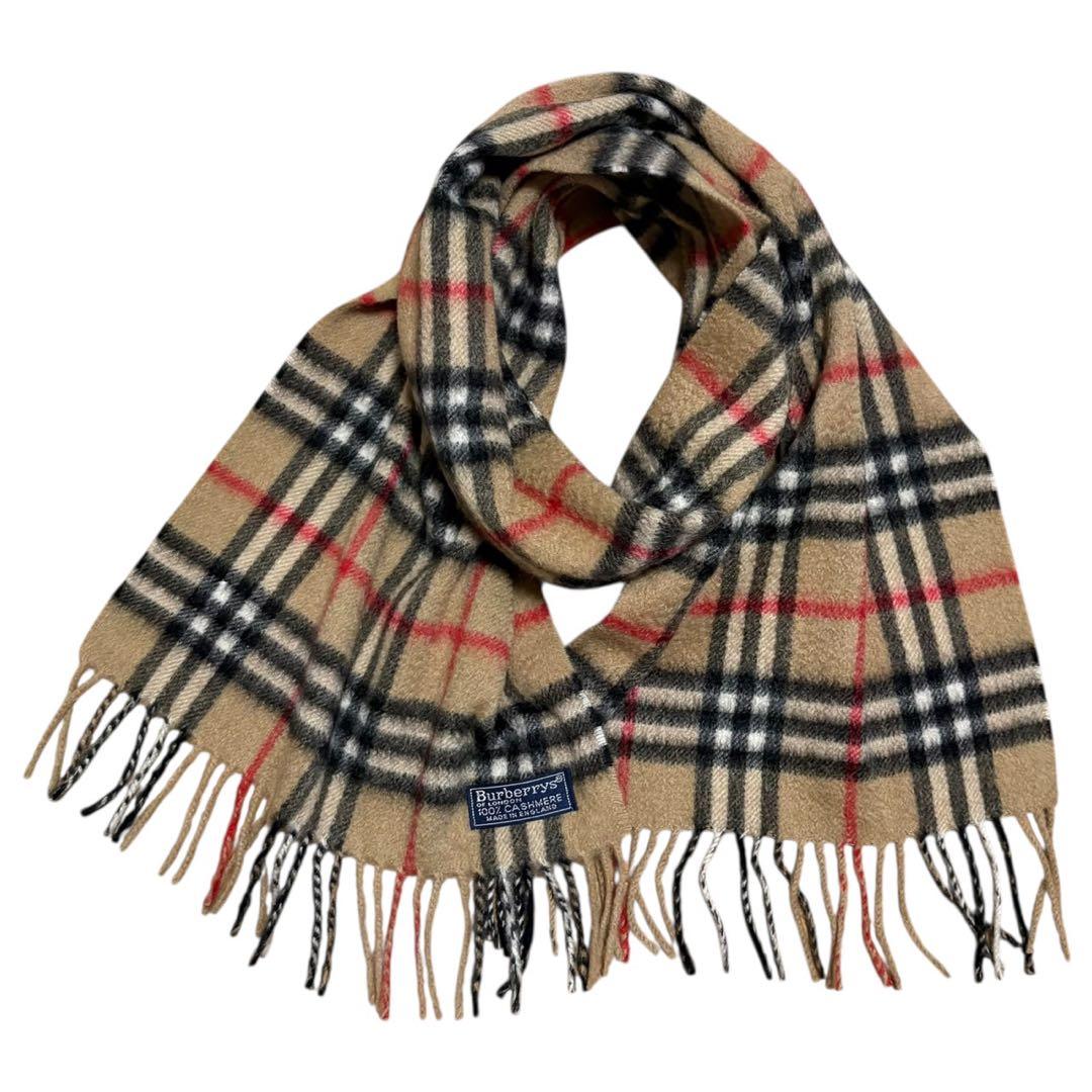 【カシミヤ100%】Burberrys マフラー ストール ノバチェック 英国製