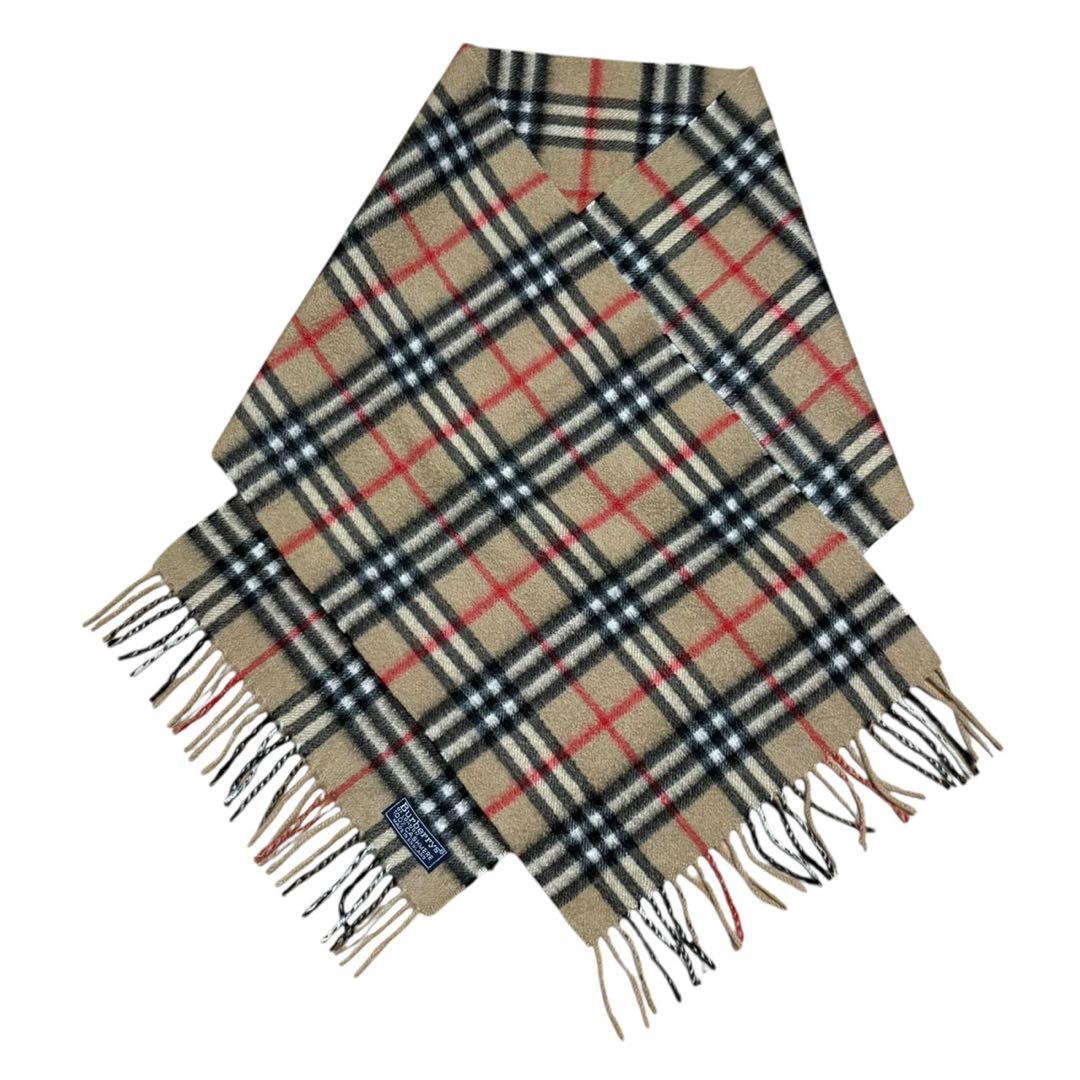 【カシミヤ100%】Burberrys マフラー ストール ノバチェック 英国製