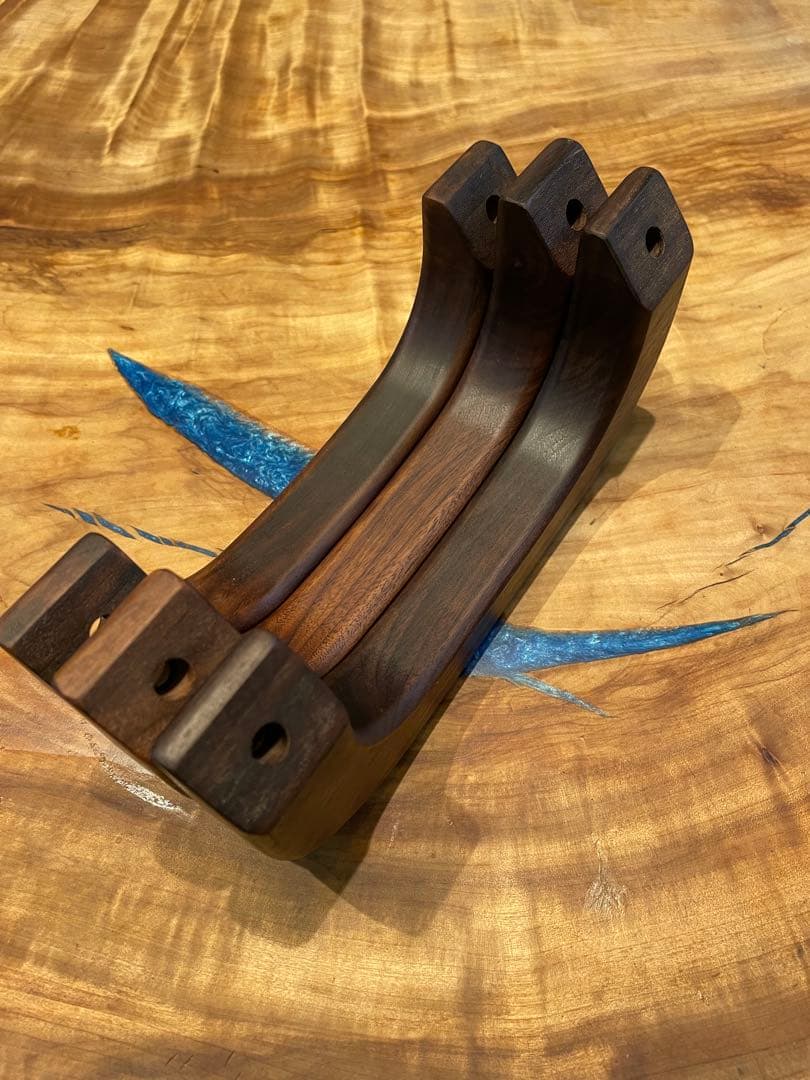 ウォールナット (濃いめ)アシストグリップ　ハイエース用　Ａピラー用3個セット