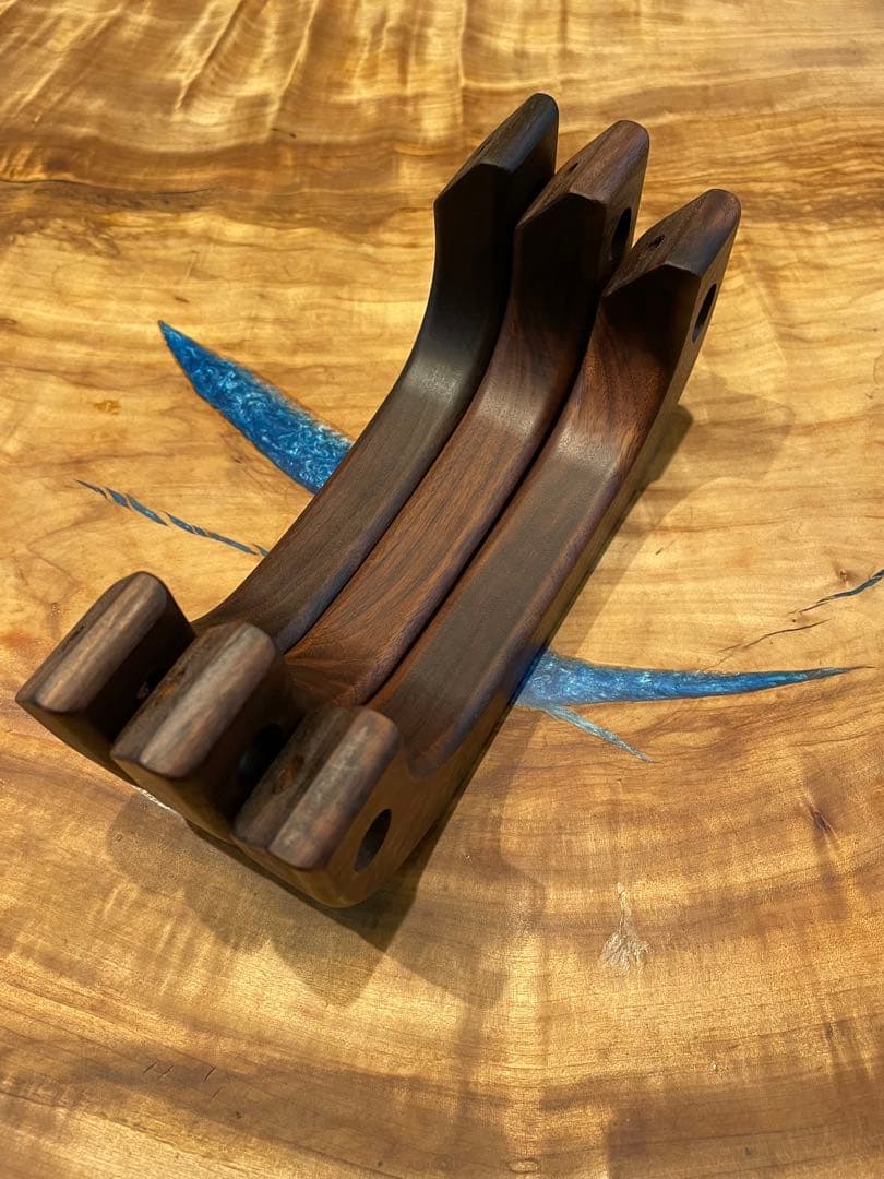 ウォールナット (濃いめ)アシストグリップ　ハイエース用　Ａピラー用3個セット