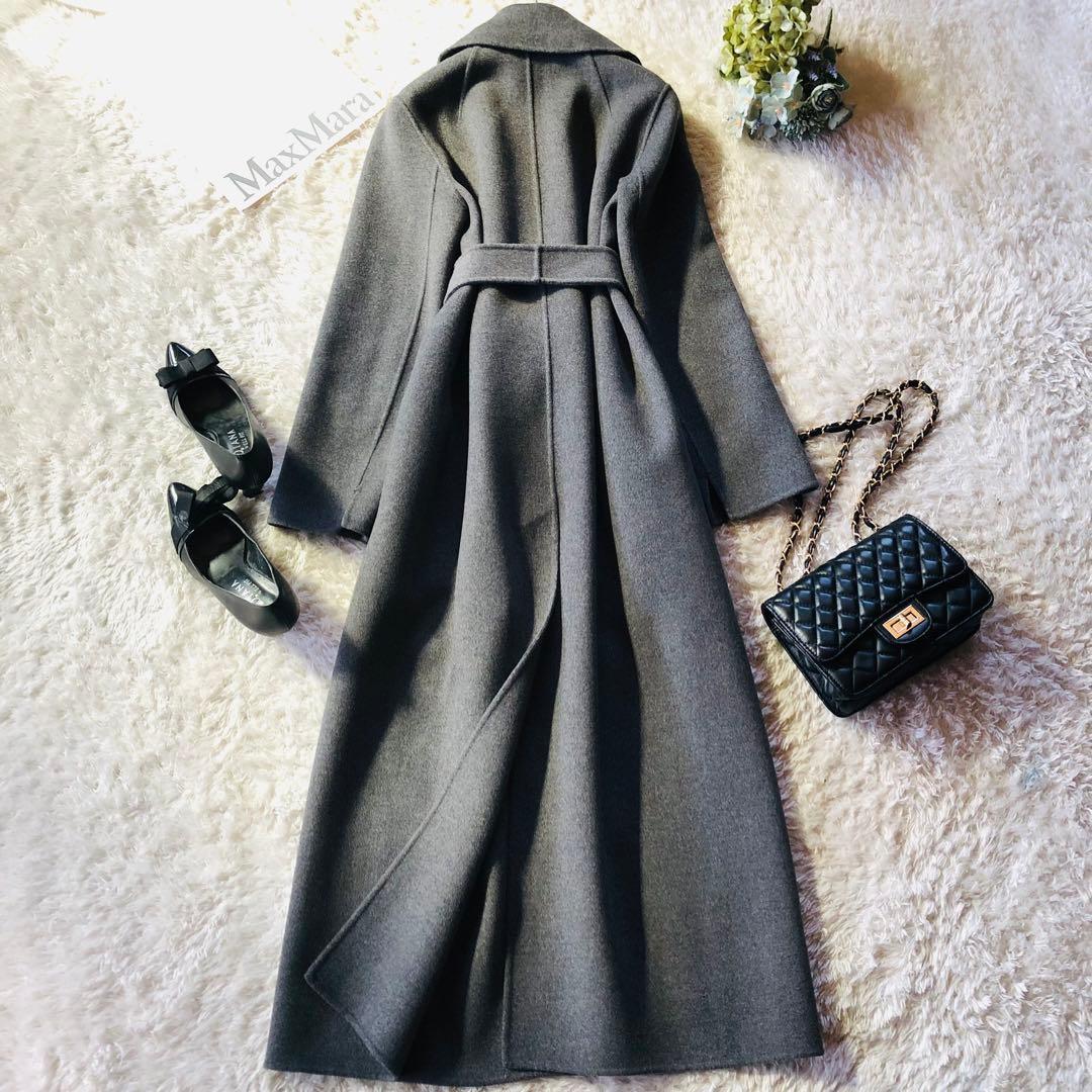 現行モデル✨未使用 マックスマーラ マキシコート クチートアマーノ グレー 38