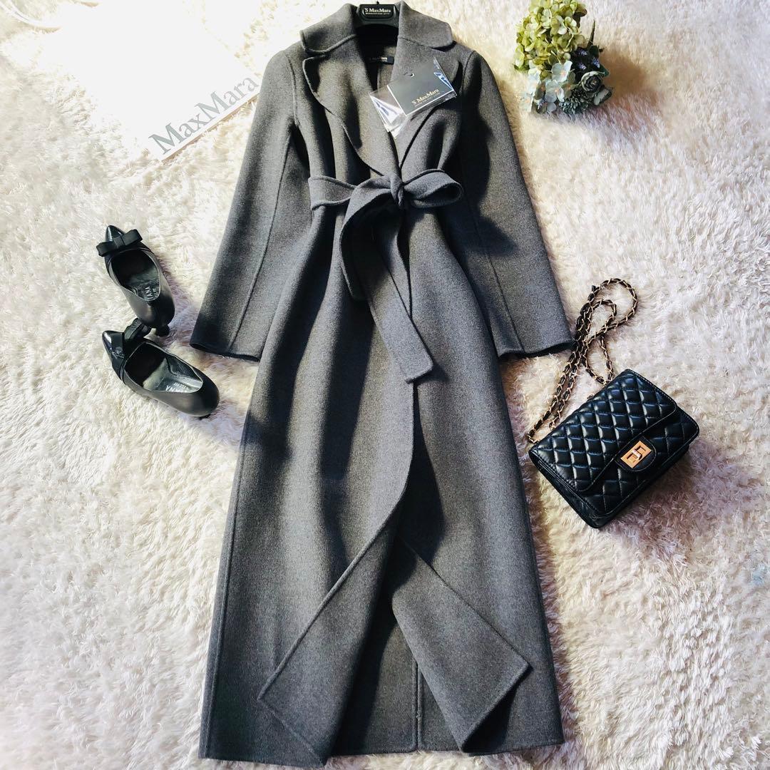 現行モデル✨未使用 マックスマーラ マキシコート クチートアマーノ グレー 38