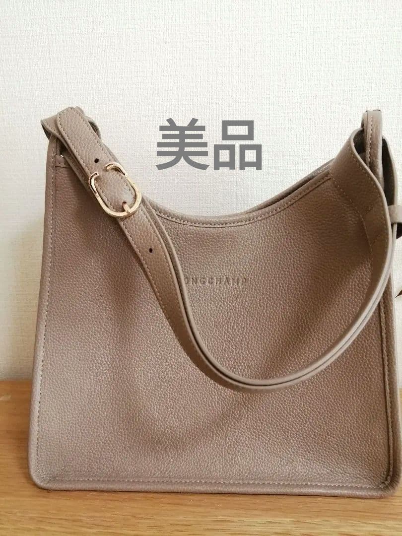 ロンシャン Le Foulonne レザー肩掛けHobo Bag Mトートバッグ