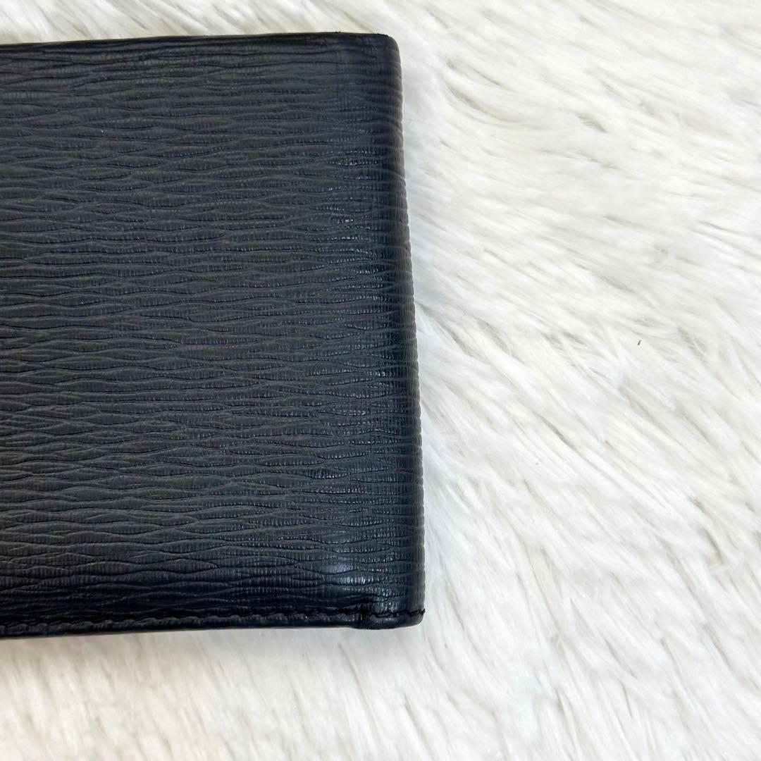 NFCタグ有 極美品✨️フェラガモ 二つ折り財布 リバイバル ガンチーニ 黒