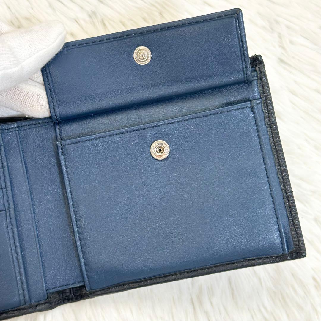 NFCタグ有 極美品✨️フェラガモ 二つ折り財布 リバイバル ガンチーニ 黒