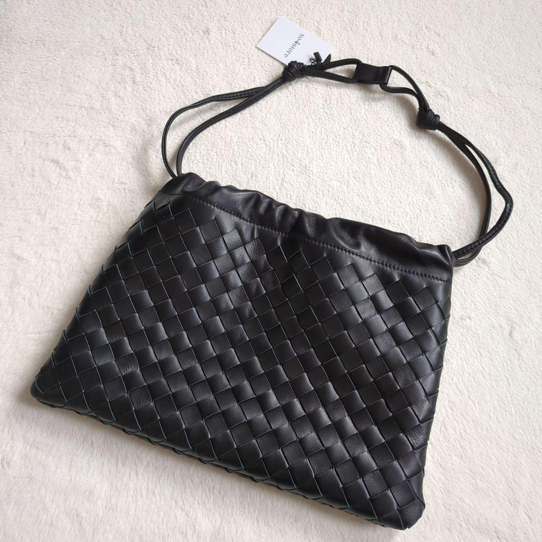 【新品タグ付き】本革 ダストバッグ ブラック