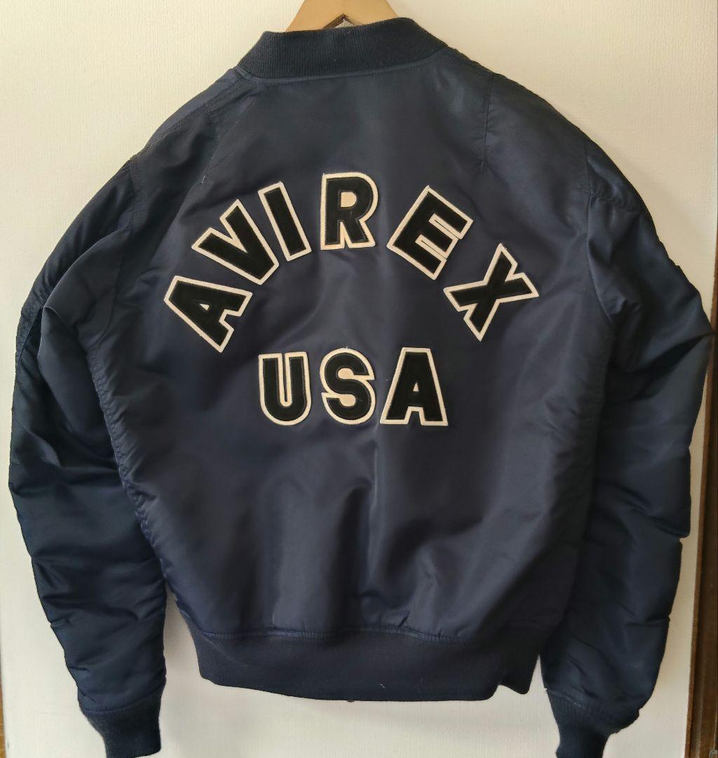 AVIREX XL MA-1ジャケット ネイビー　サイズ　目立った傷や汚れなし