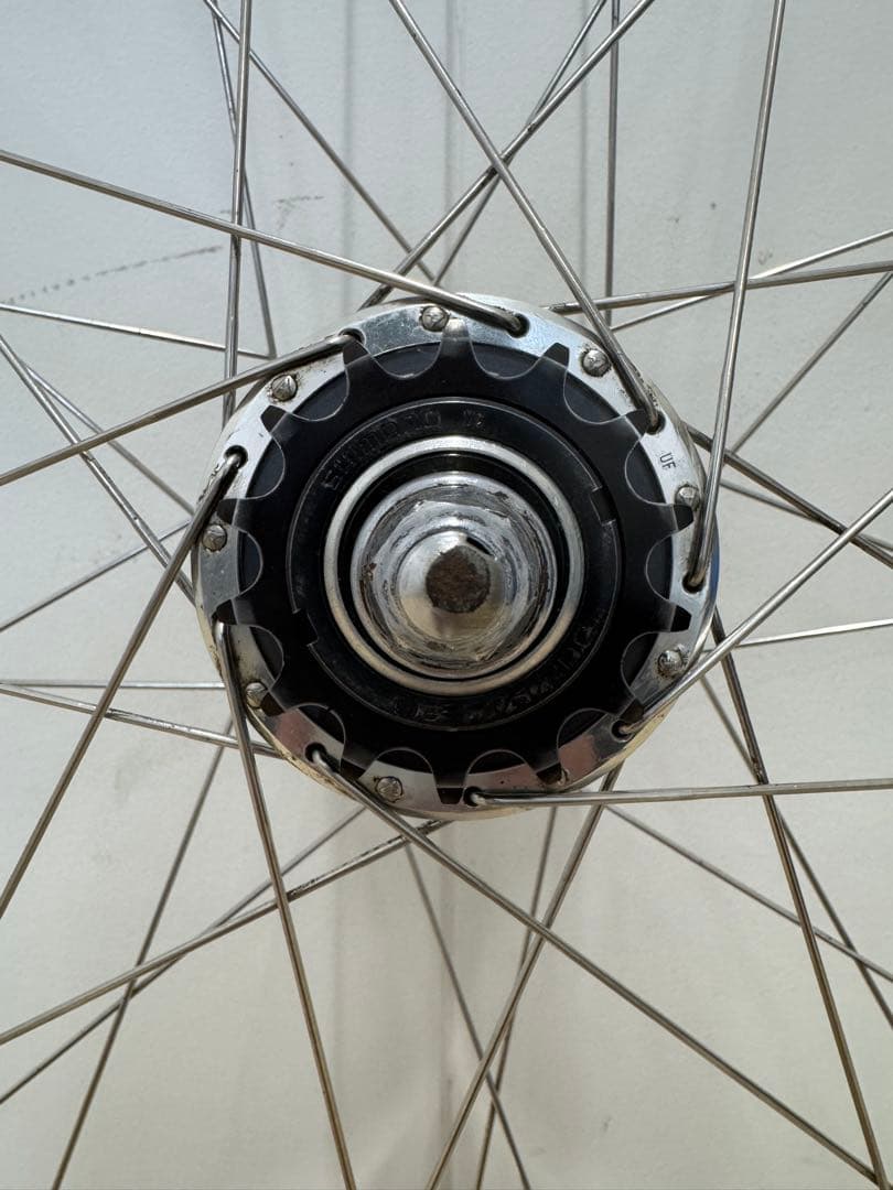 競輪 完組ホイール後輪 シマノDURA-ACEハブ・アラヤGOLDリム