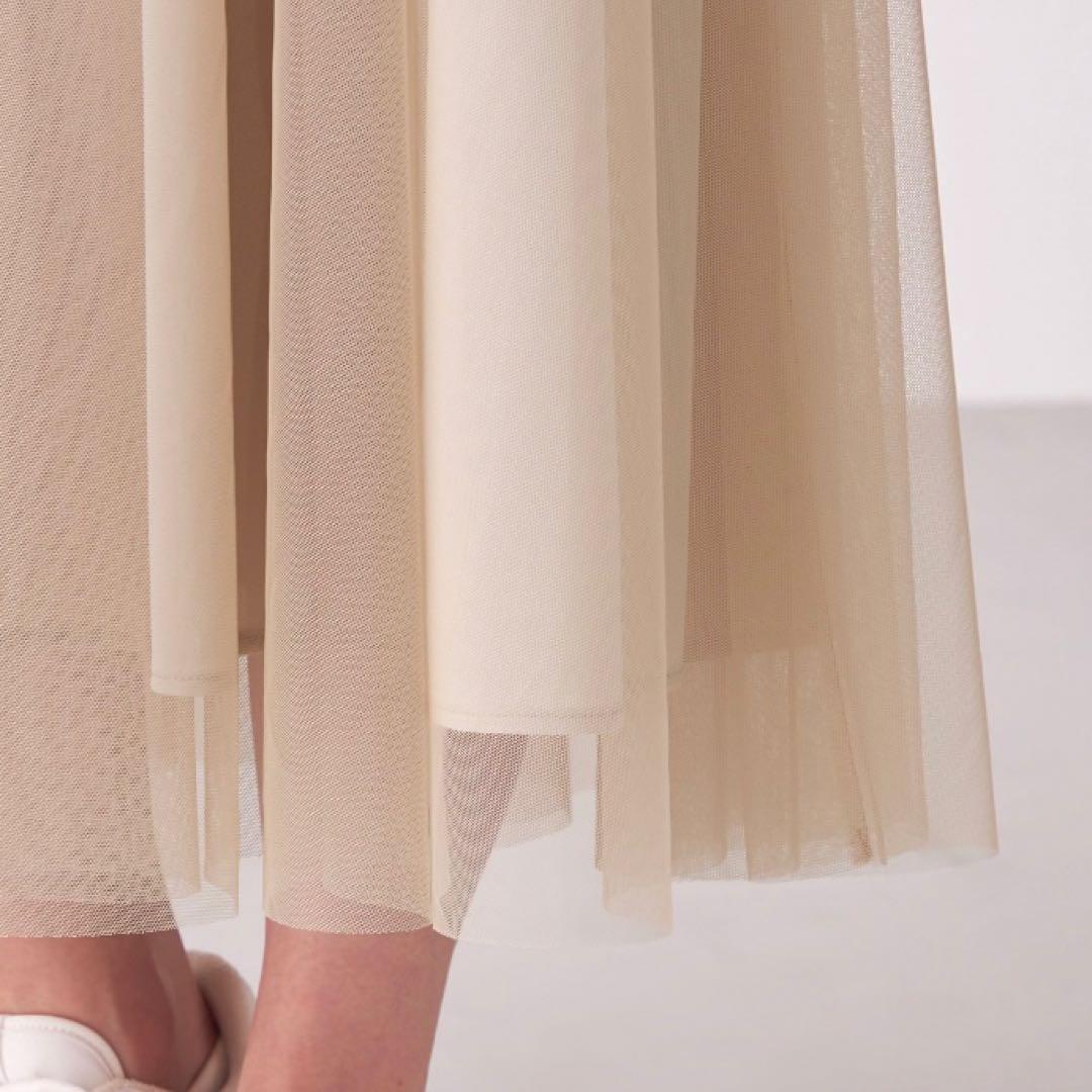 チャコット チュールスカート M ベージュ バレエ ダンス ヨガ フレアスカート