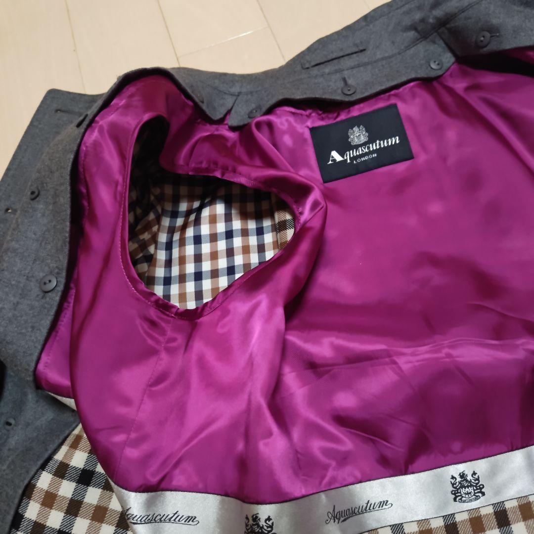 アクアスキュータムロンドン♪ロロ・ピアーナ　ウールトレンチコートライナー付