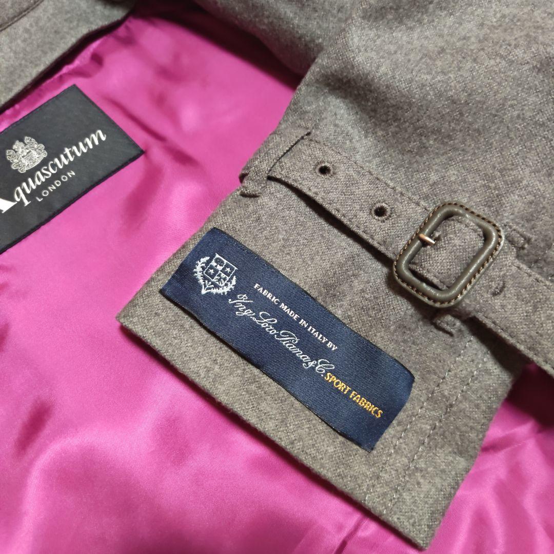 アクアスキュータムロンドン♪ロロ・ピアーナ　ウールトレンチコートライナー付